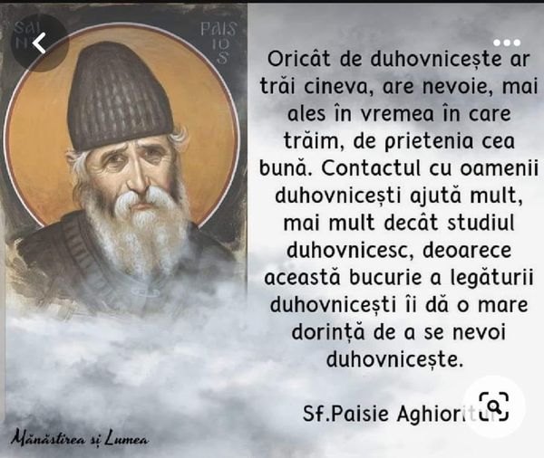Contactul cu oamenii duhovnicesti ajuta